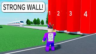 I Blocked a Bullet Train With 20 WALLS on Roblox BUT It Didn't Even SLOW DOWN...
