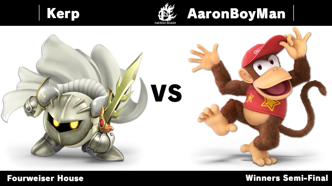 Kerp (Meta Knight) vs AaronBoyMan (Diddy Kong, Bayonetta, Wario) |   FW House  - Winners Semi Final