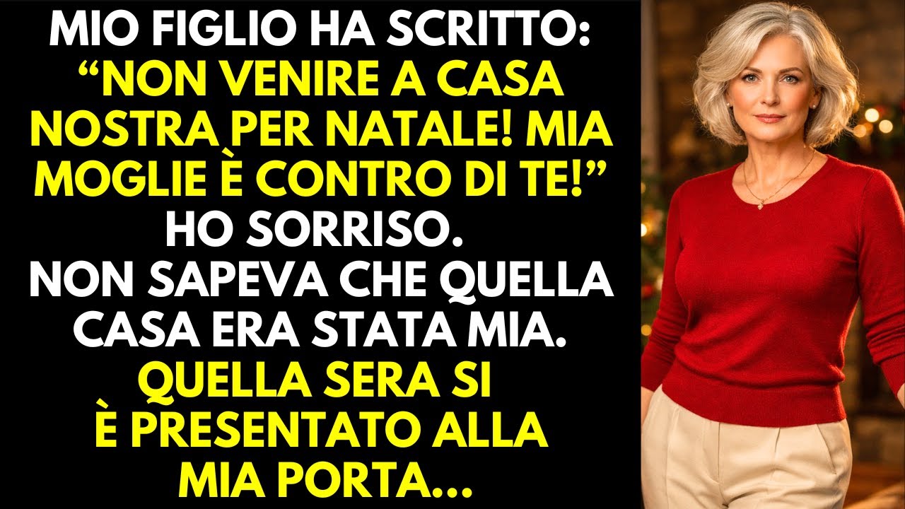 Mio figlio scrisse: “Non venire a casa nostra per Natale! Mia moglie è contro di te!” Io sorrisi…