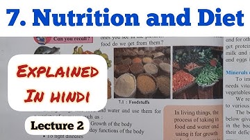 6th Std - Science - Chapter 7 Nutrition and Diet explained in hindi lecture 2 - Maharashtra board