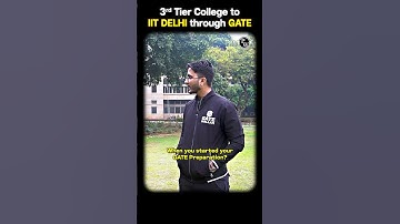 3rd tier college to IIT DELHI through GATE