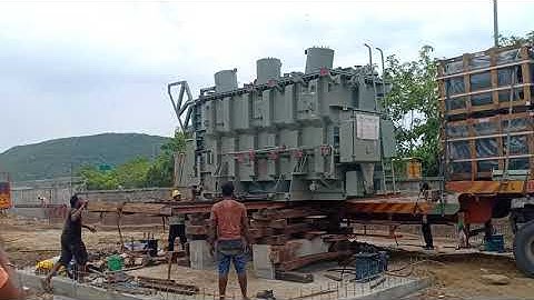 110 kv Transformers erection by using chain Pulley method