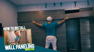 1 Day Bedroom Makeover Under $100. How To Install Wood Wall Paneling & Accents Walls from Home Depot