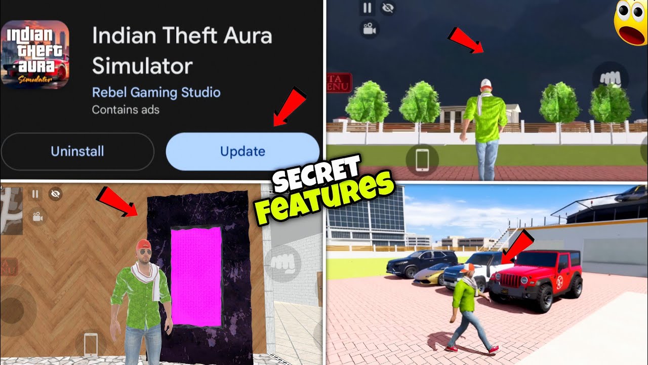 Indian Theft Aura Simulator New Update 🤯| Gta5 Mod+Night Mod And All New Secret Features+Cheat codes