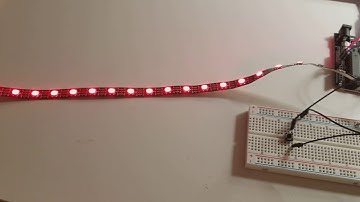 NeoPixel strip with pushbutton input