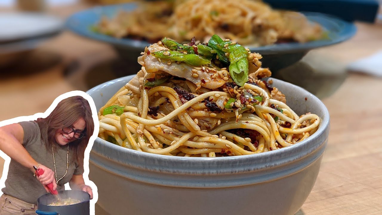 How to Make Rotisserie Chicken and Scallion Noodles | Rachael Ray | Rachael Ray Show