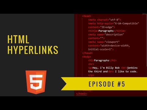 HTML Tutorial 2018 - Ep. 6 - Links (Hyperlinks)