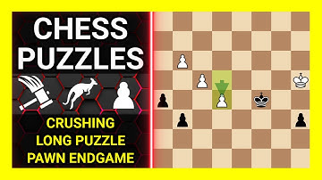 Chess Puzzles to Practice. Themes: Crushing, Long puzzle, Pawn endgame. Learn Chess