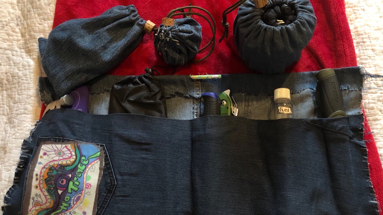 DIY no sew camping utensil roll pouch YouTube