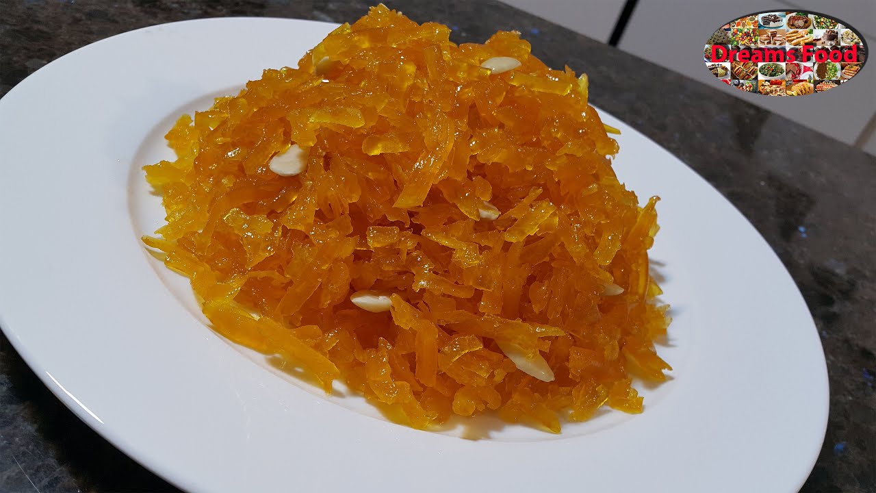 حلاوة النص من شعبان – جزرية اليقطين Jazarieh dessert #ramadan #حلويات_رمضان #رمضان