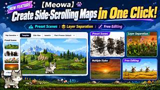 Create Side-Scrolling Game Maps in One Click with AI | Meowa Map Generator