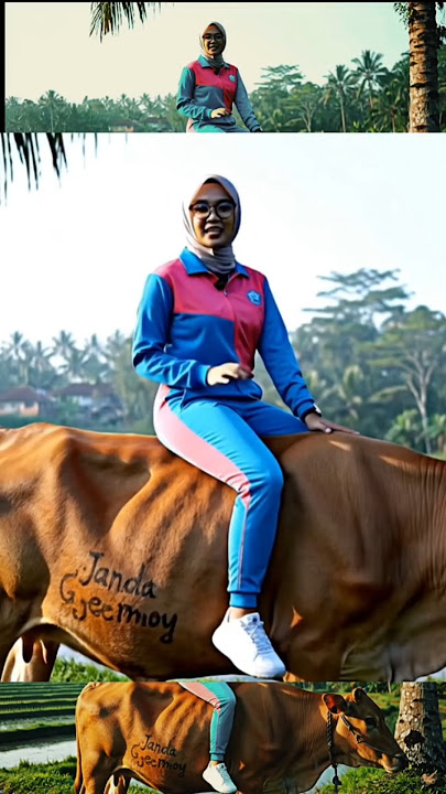 cewe naik sapi, Janda Gemoy  #cewekcantik #veo3 #ai #janda #motivation