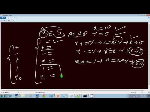 Lecture 27 assignment operator in java in Hindi part 1