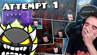 Playing 1 Attempt On Every Extreme Demon I Have Beaten On Geometry Dash