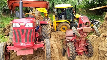 New Jcb 3dx Machine Loading Mud in Mahindra 265 Di Tractor | Jcb Tractor | Tractor Jcb | Jcb Video