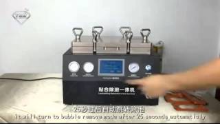 2 in 1 Newest laminating with debubble machine with display -- Gowell