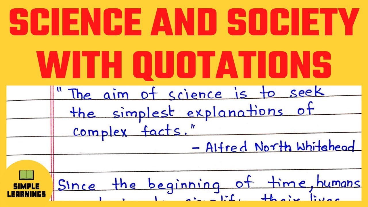 science and society essay quotations