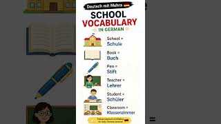 🇩🇪 Learn German School Vocabulary! Follow Deutsch mit Mehra for daily German lessons! 🇩🇪✨ #german