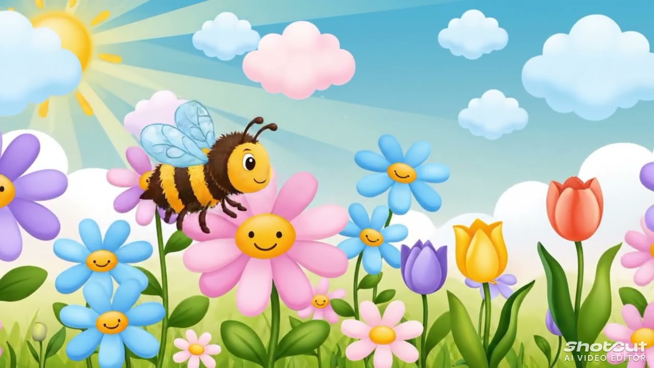 Busy Bee Buzz Song 🐝 | Original Nursery Rhyme for Kids | Cute Bee Poem