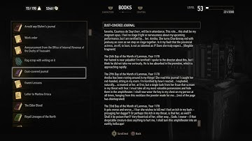 BOOKS: Dust-covered journal (Witcher 3 In-Game Lore Read Aloud)