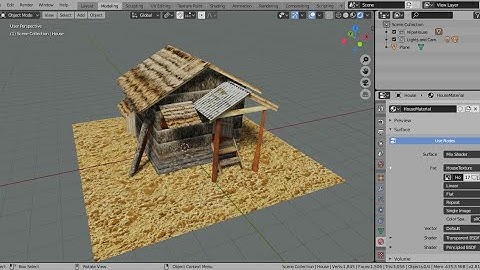 The Hut, a home created using blender 2.81