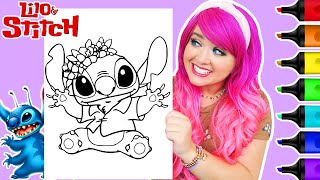 Coloring Stitch 🌺 Lilo & Stitch Coloring Page | Ohuhu Paint Markers