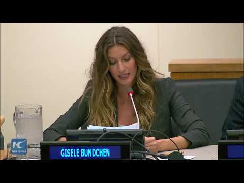 Gisele Bundchen speaks at UN on climate change