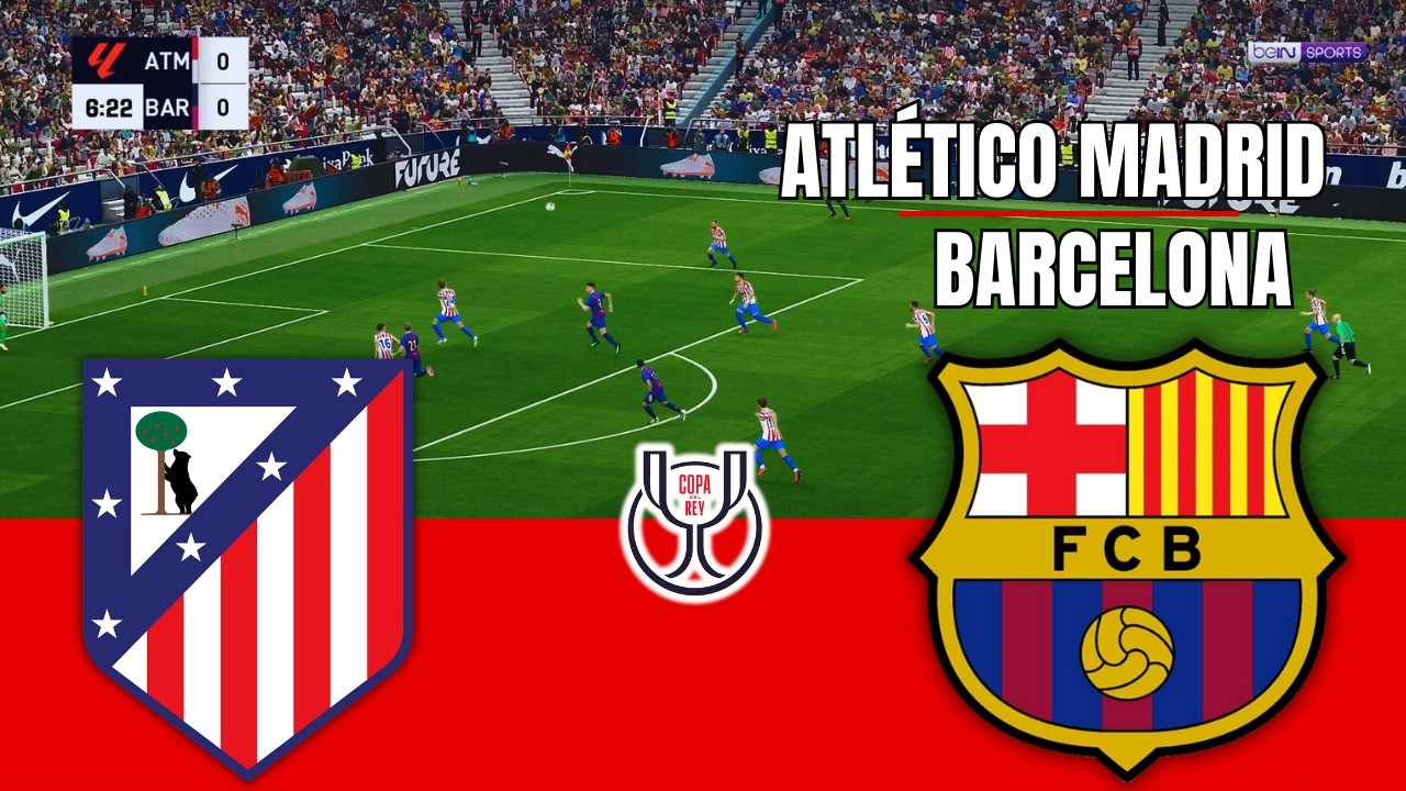 ATLÉTICO MADRID vs BARCELONA COPA DEL REY 2026 Full Match Simulation/Prediction PES 26 Gameplay