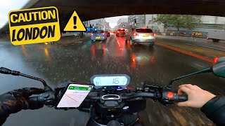 Delivering In HEAVY Rain! This Was Scary! London Delivery Driver GoPro POV