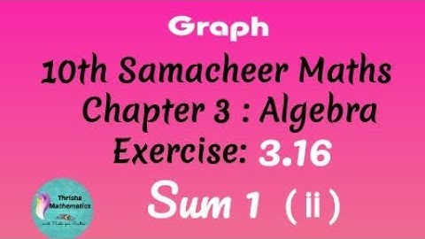 10th Samacheer Maths Chapter 3: Exercise 3.16 sum 1 (ii)