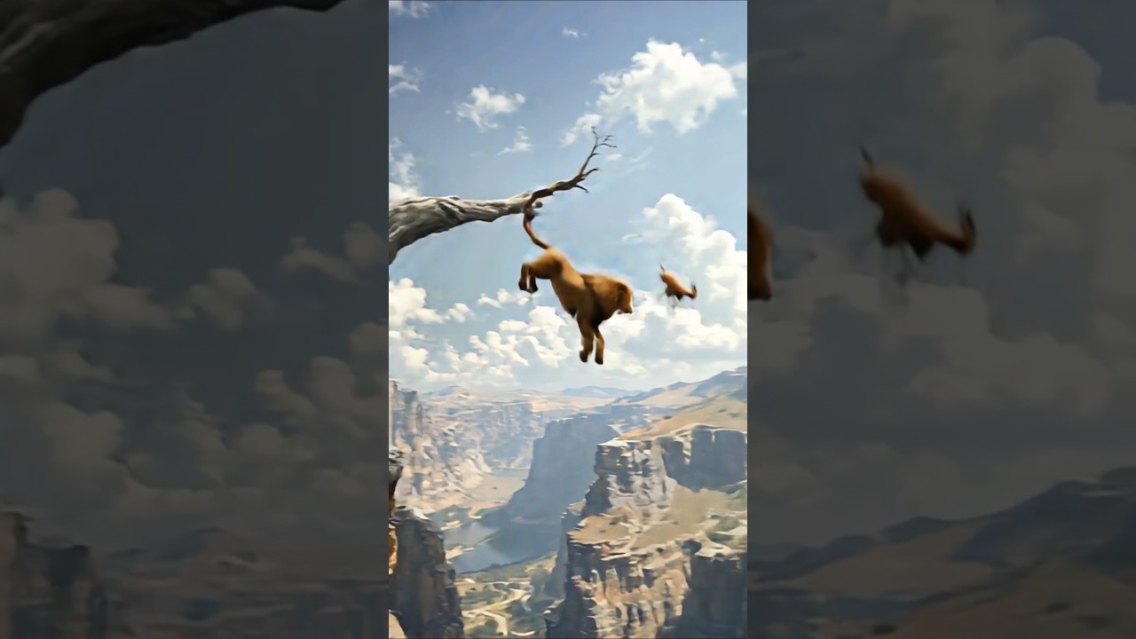 🔥🔥 Dangerous Lion Attacked Mountain Goat ‼️⁉️ ⛰️🐐🐅 