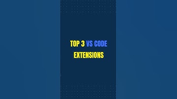 3 Must-Have VS Code Extensions Every Web Developer Should Use #vscodeextensions
