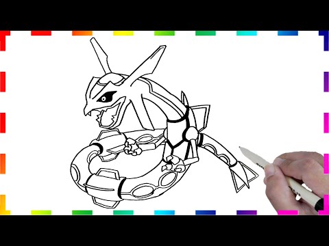 レックウザの描き方 ポケモンのイラスト簡単に書くコツ How To Draw Rayquaza From Pokemon Go Youtube