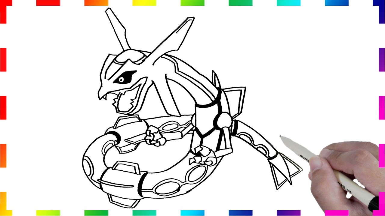 レックウザの描き方 ポケモンのイラスト簡単に書くコツ How To Draw Rayquaza From Pokemon Go Youtube