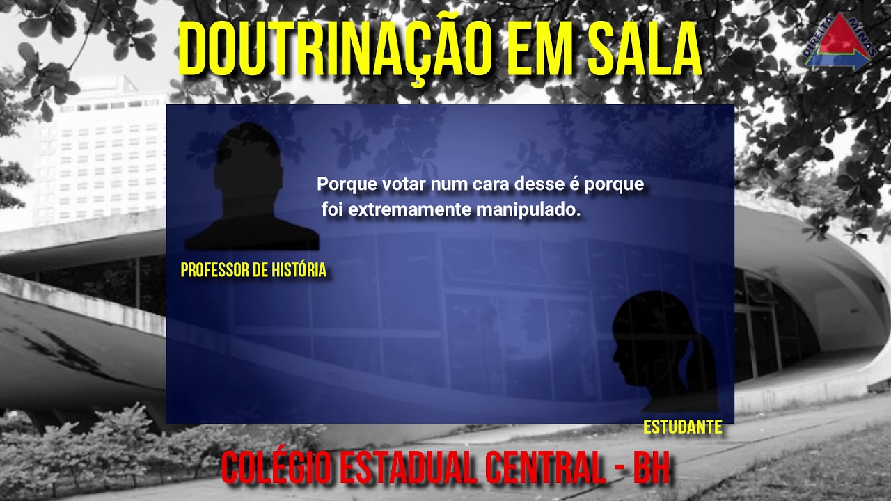 Professor foi flagrado doutrinando em sala