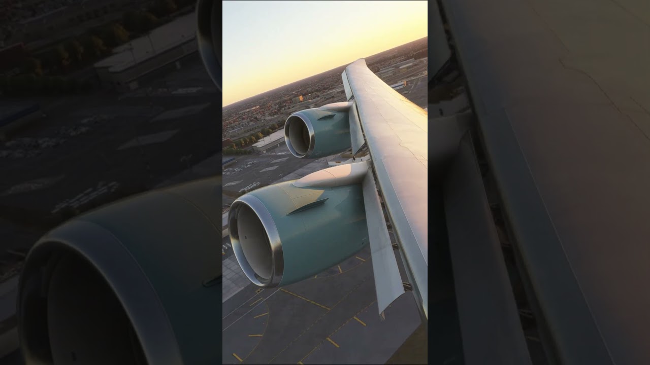 full thrust engine sound boeing 747 air force one take off 