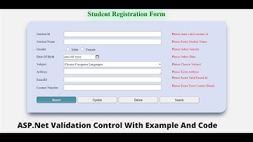 Registration Form Design And Validation In Asp net C# CSS
