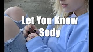Let You Know - Sody (lyrics)