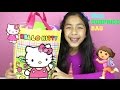 Huge Hello Kitty Surprise Bag|Dora the Explorer Activity Kit| Surprise Egg|B2cutecupcakes