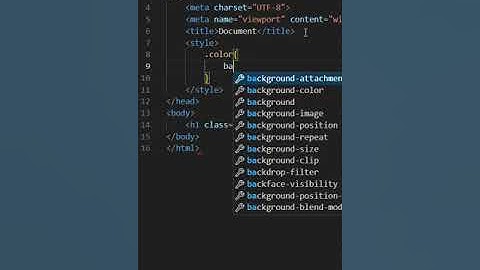 How to give html heading background color | #coding | #html  | #css |#shots | #youtubeshorts