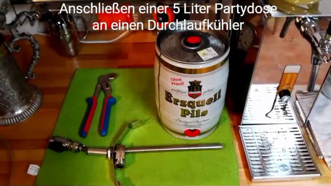 New Partyfass am Trockenkühler zapfen