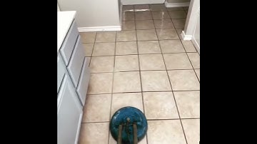 DEEP cleaning a DIRTY rental apartment tile and grout cleaning satisfying
