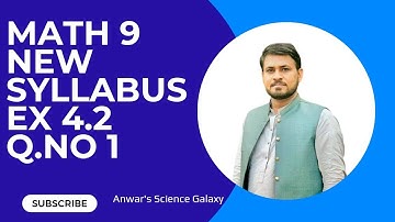 2025 Class 9 Maths Exercise 4.2 | Complete Guide for Question No 1 | New Syllabus
