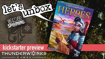 Cartographers Heroes Unboxing and First Look - Kickstarter Preview | Kidsplaining Unboxing