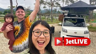 Camping during heavy rain in South Korea 🇰🇷