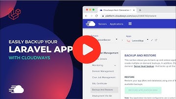 Laravel Backups with Cloudways