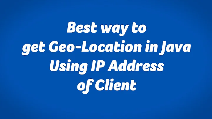 Get ip address Location of Client/User JAVA web project