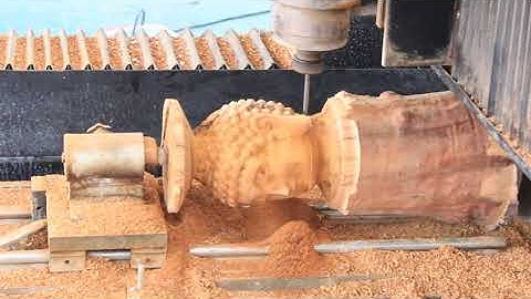 4 axis cnc wood router machine work video
