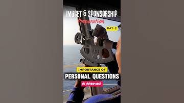 Importance Of Personal Questions In Interview|Third Officer Shoaib Ali#merchantnavy#dns#imucet#12th