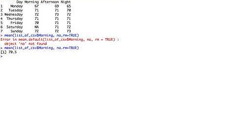 How To Calculate Mean on CSV Data